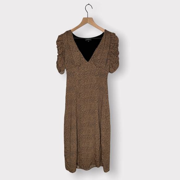 Majorelle Tamra Leopard Print Short Sleeve Midi Dress XXS - Picture 2 of 7